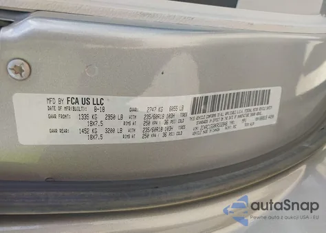 2019 Chrysler Pacifica Limited z USA, uszkodzony, nr VIN 2C4RC1GG0KR532848